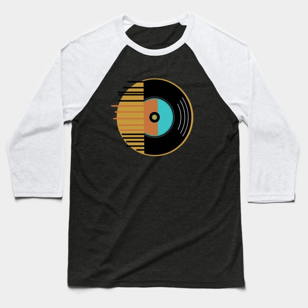 Retro Vinyl Baseball T-Shirt by oliviabrett21